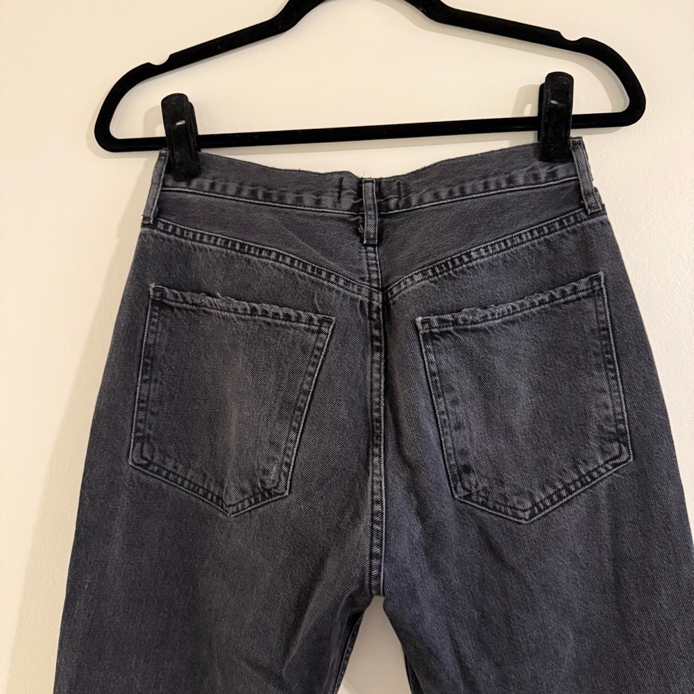 Agolde Riley High Rise Straight Crop Jeans Ripped / Distressed (Contraband) - Picture 5 of 11